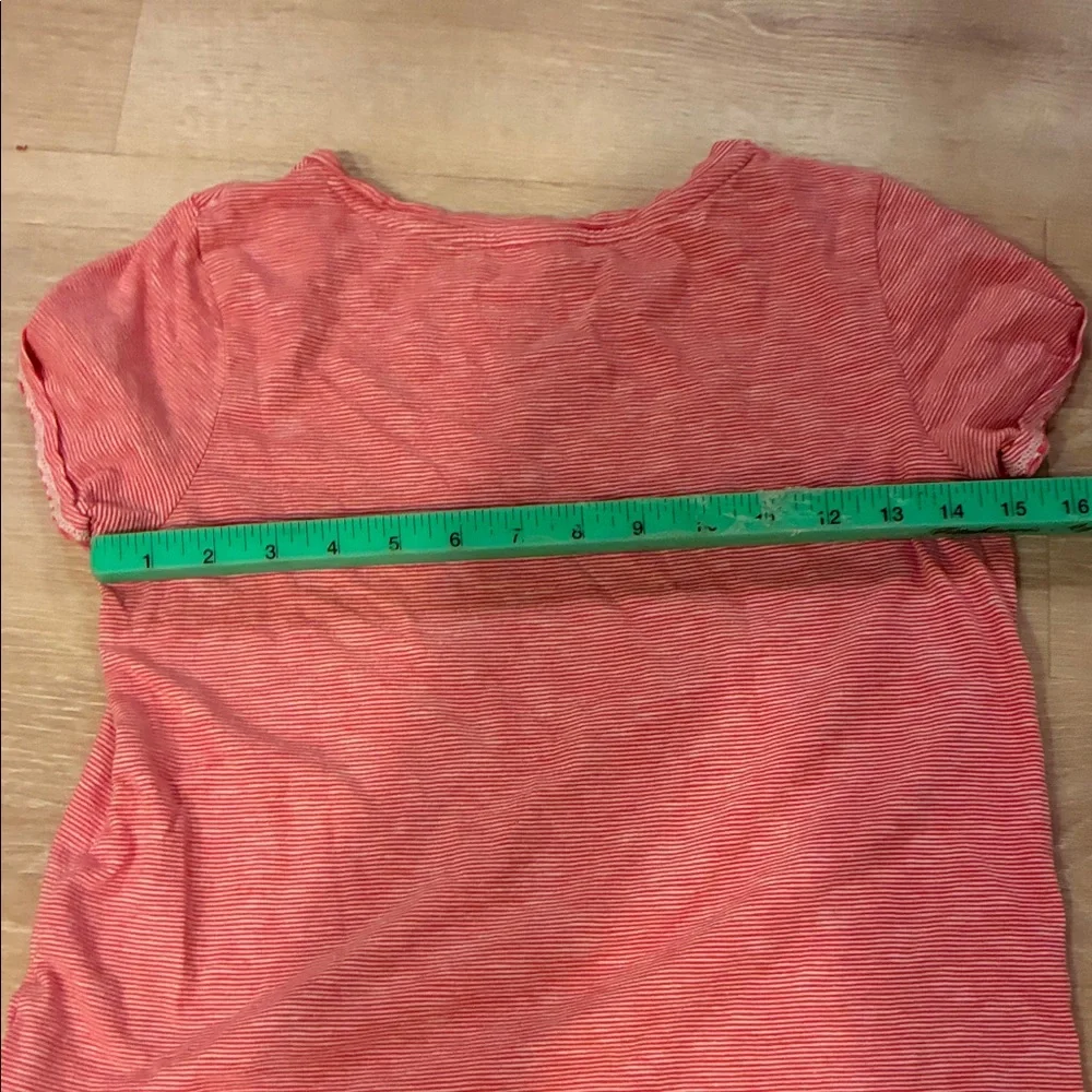 GAP Red Stripe Kids Tee with Shakespeare Quote Worn1x